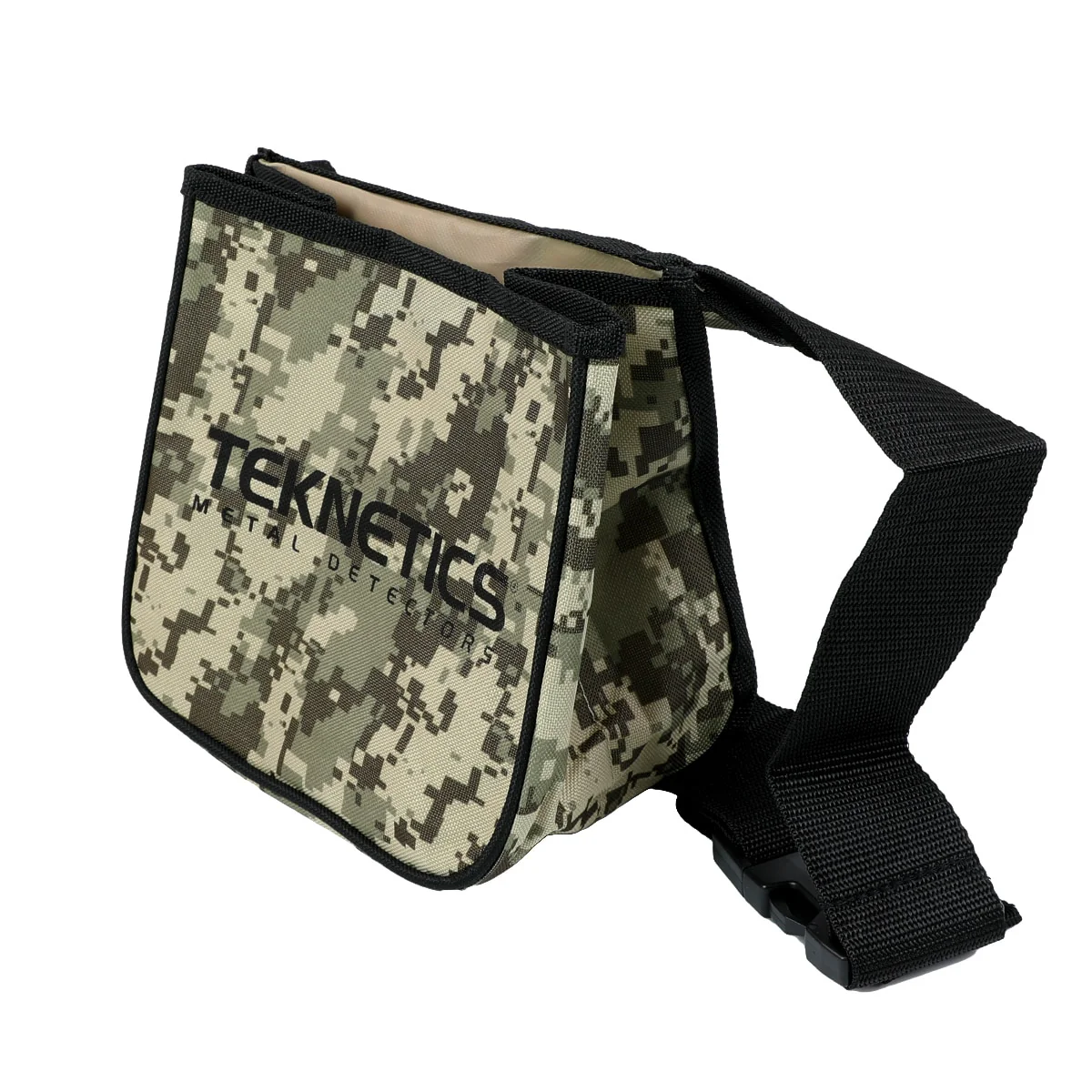Teknetics Metal Detector Camo Finds Pouch w/ Two Large Pockets and Belt Included - Image 1
