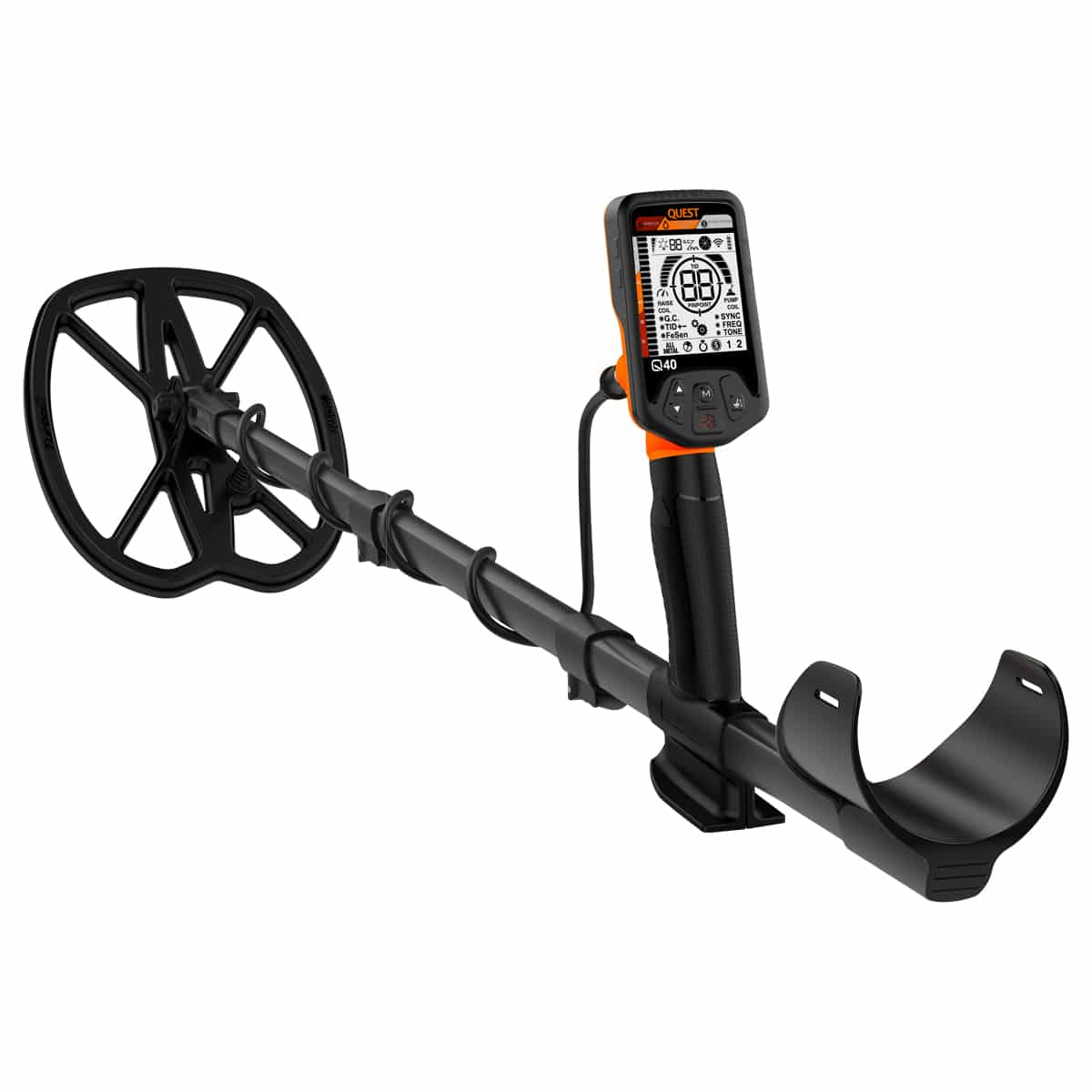 Quest Q40 Metal Detector with 11 x 9" Wide Scan TurboD Waterproof Search Coil (Open Box) - Image 2