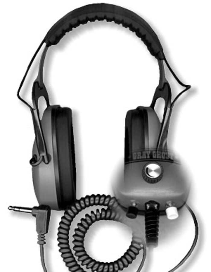 DetectorPro Ultimate Gray Ghost Headphones with 1/4" Angle Plug - Image 1