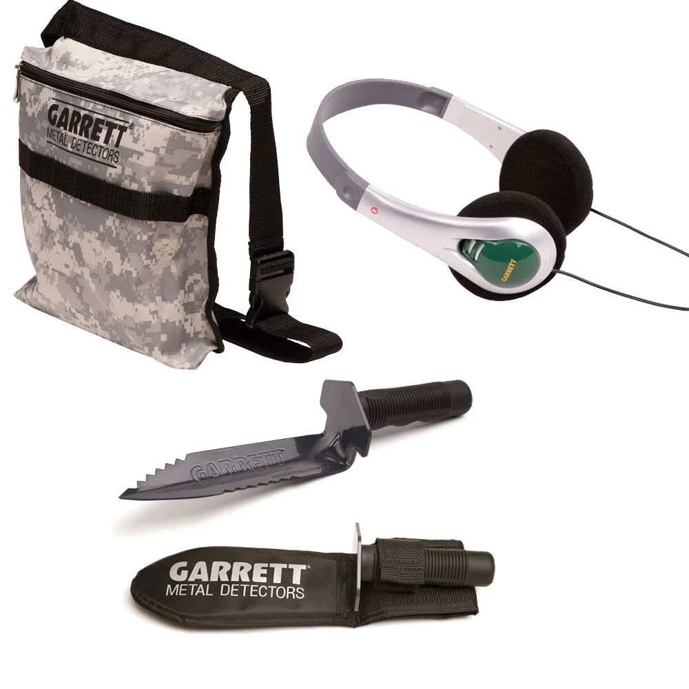 Garrett Edge Metal Detector Digger, Camo Pouch and Treasure Sound Headphones - Image 1