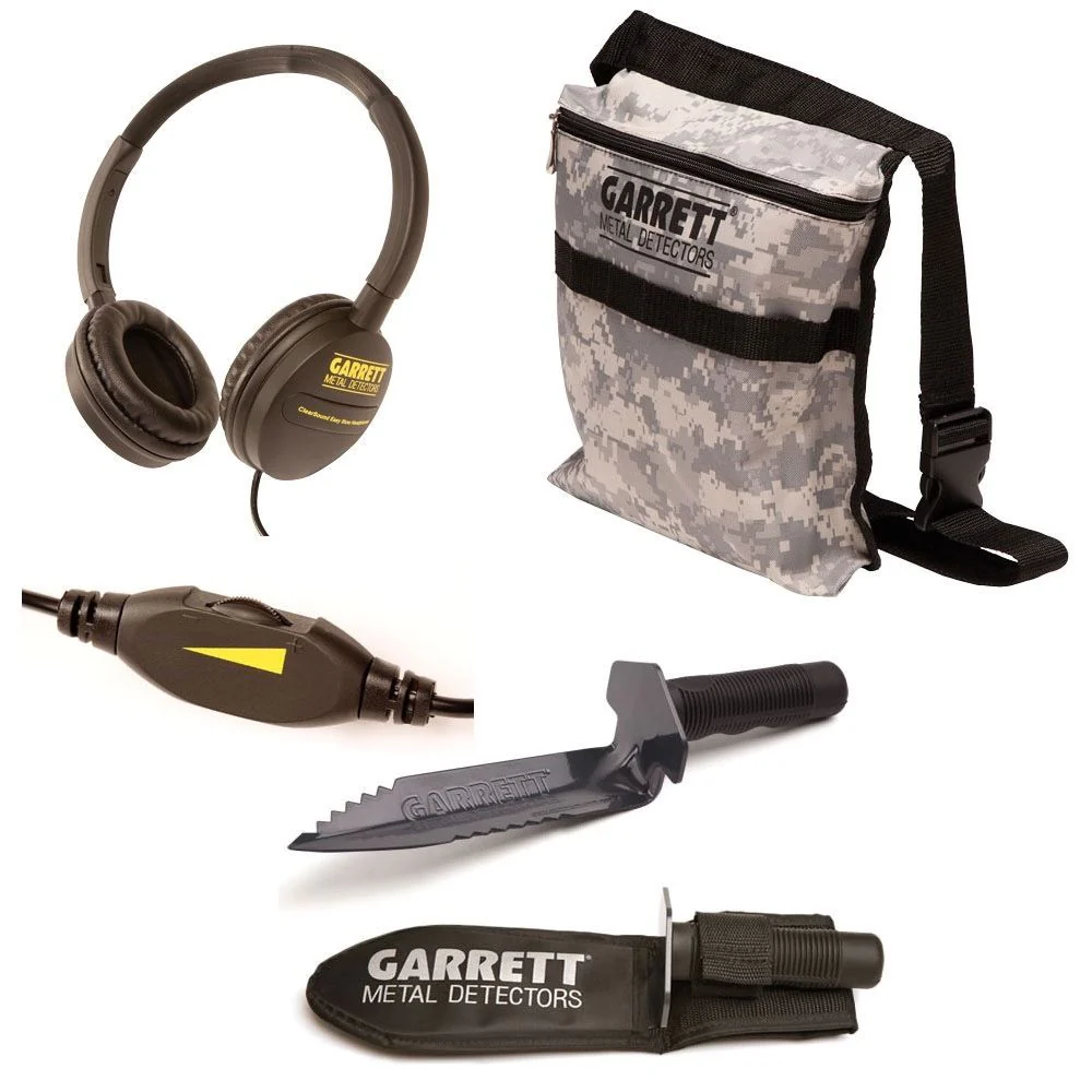 Garrett Edge Metal Detector Digger, Camo Finds Pouch and ClearSound Headphones - Image 1
