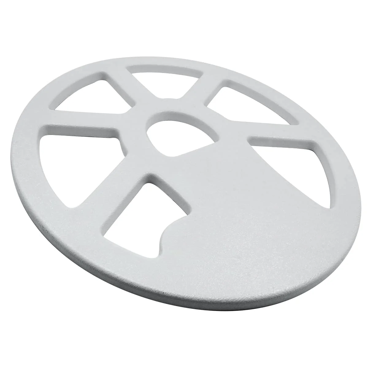 Tesoro 12 x 10" Spoked White Concentric Coil Cover - Image 1