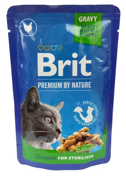 Brit Premium Cat Adult Kurczak Sterilised saszetka 100g - Image 2
