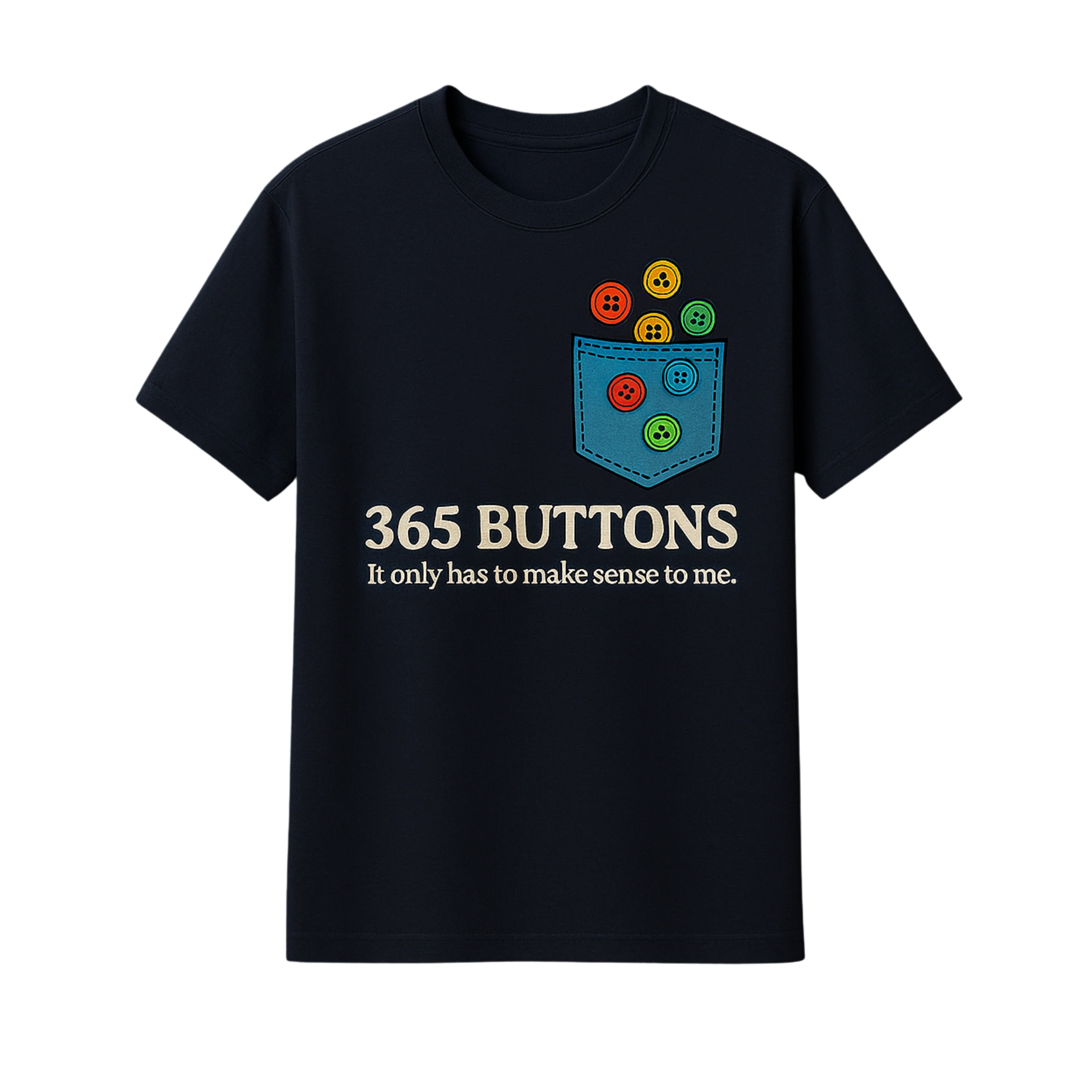 T-Shirt – 365 Buttons – Pocket