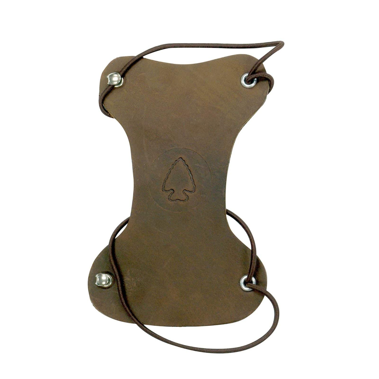 Serious Archery Kids Youth Arrow Long Armguard Brown Leather - Image 1